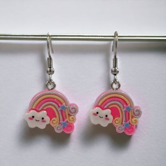 🌈Smiling Rainbow Earrings🌈(2-A010-B)-Jewelry for Women - Picture 1 of 6